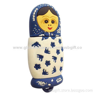 USB Drive, 8GB, PVC Material, Custom Doll Shape, Promotional Gift